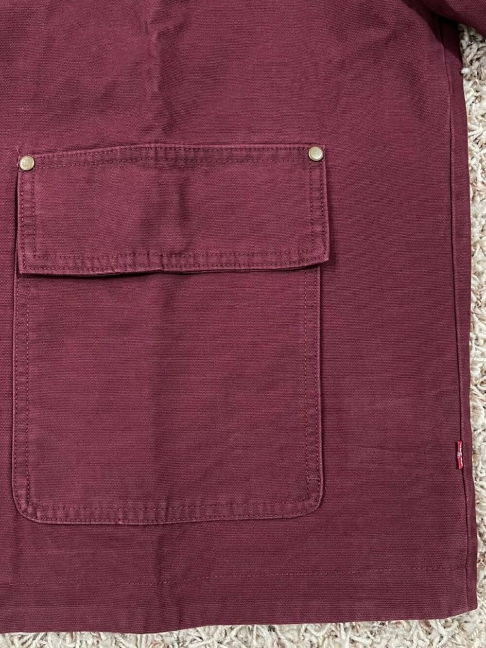 Levi's Women's Shorty Barn Canvas Jacket Dark Red, Size XL (New) - Picture 10 of 16